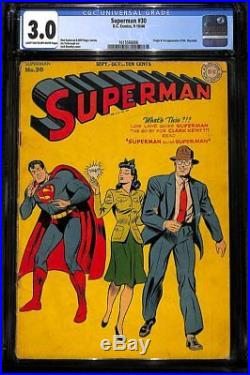 Superman #30 CGC 3.0 DC 1944 1st Mxyztplk! Golden Age Key! JLA! H9 166 1 cm