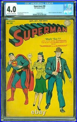 Superman #30 CGC 4.0 DC 1944 1st Mr. Mxyztplk! Key Golden Age Villain! L9 122 cm