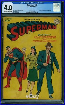 Superman #30 CGC 4.0 DC 1944 1st Mxyztplk! Key Golden Age! New Case! H3 112 cm
