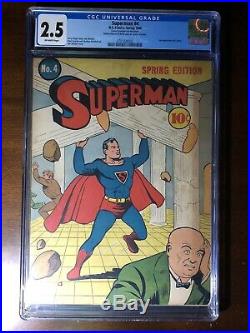 Superman #4 (1940) 2nd Lex Luthor! CGC 2.5 Golden Age Key