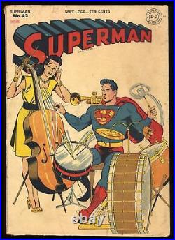 Superman #42 VG- 3.5 1946! Wayne Boring Cover! Don Cameron! DC Comics 1946