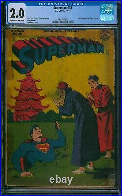 Superman #45 (1947)? CGC 2.0? Lois Lane appears as Superwoman! Golden Age DC