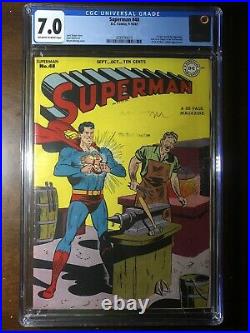 Superman #48 (1947) 1st Time Travel! Lex Luthor! CGC 7.0! Golden Age