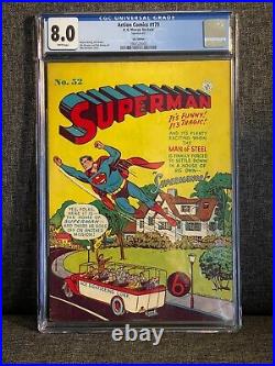Superman #52 / Action Comics K. G. Murray U. K. CGC 8.0! Golden Age Superman