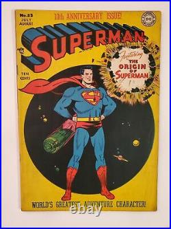 Superman #53 (vg/f 5.0) 1948 Origin Story Of Superman! Golden Age DC Comics
