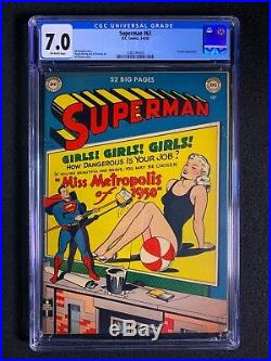 Superman #63 CGC 7.0 (1950) Golden Age Great Cover