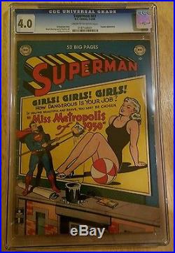 Superman #63 DC Comics 1950 Golden Age CGC 4.0