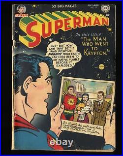 Superman #77 VG- 3.5 Golden Age Win Mortimer Cover! Wayne Boring Art! DC Comics