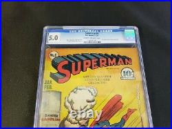 Superman #8 Golden Age DC 1941 CGC 5.0 VG/FN Cream to Off-White Pages. 10 Cover