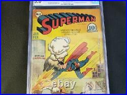 Superman #8 Golden Age DC 1941 CGC 5.0 VG/FN Cream to Off-White Pages. 10 Cover