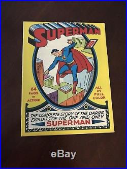 Superman Comics # 1 1939 Over-sized Golden Age Replica