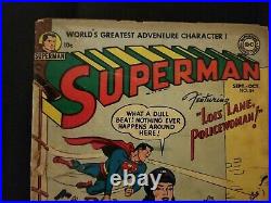 Superman Golden Age No. 84 Sept. Oct. 1953 Lois Lane Police Woman
