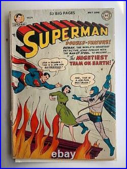 Superman Golden Age Volume #1, issue #76, 1952, good condition Batman