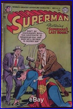 Superman Supermans Last Hour comic #92 September 1954 golden age