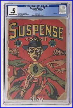 Suspense Comics #10 (1945) CGC 0.5 L. B. Cole Cover