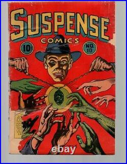 Suspense Comics #10 (1945) SCARCE Golden Age Comic Book LB Cole Continental Mag
