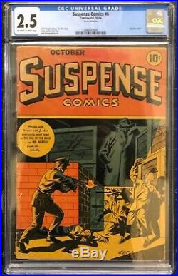 Suspense Comics #6 2.5 CGC Rare Golden Age L. B. Cole LOW RESERVE