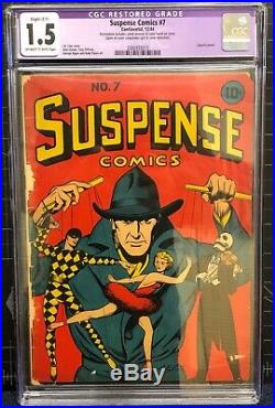 Suspense Comics #7 1.5 R CGC Rare Golden Age L. B. Cole LOW RESERVE