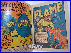 The Flame # 1 -rare Lou Fine Fox Super-hero, Golden Age 1940