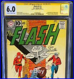 THE FLASH #123 CGC SS 6.0 Signed Joe Giella Re-intro Golden Age Flash! DC