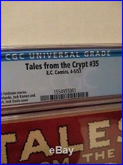 Tales From The Crypt Comic #35 Cgc 8.5 Golden Age Horror E. C. 1953