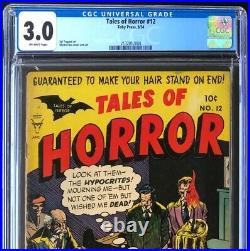Tales of Horror #12 (Toby Press 1954) CGC 3.0 OW Undead Golden Age Comic