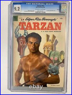 Tarzan #53 (1954) Dell Comics CGC 9.2 Golden Age Jungle Mo Gollub Painted Cover
