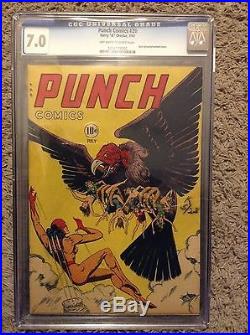 Terrific Golden Age Comic Book PUNCH #20 R-Rated by Harry A Chesler CGC 7.0