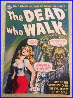 The Dead Who Walk Golden Age Comic Book, Copyright 1952, A Realistic Comic