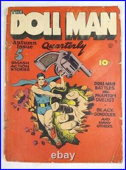 The Doll Man Quarterly #1 (1941 Quality) Golden Age Comic Book, SCARCE
