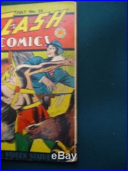 The Flash Comics #55 Golden Age DC Comic Hawkman Cover