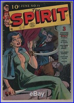 The Spirit #21, Golden Age Will Eisner Good Girl Cover (Quality Comics, 1950)