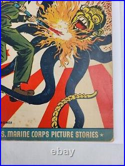The United States Marines #3 Magazine 1944 Golden Age WWII Flamethrower Cover
