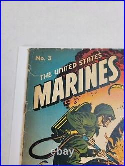 The United States Marines #3 Magazine 1944 Golden Age WWII Flamethrower Cover