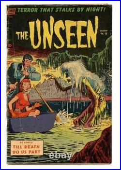 The Unseen #12 Visual Editions 2.5 GD+ Alex Toth Pre Code Golden Age Horror 1953