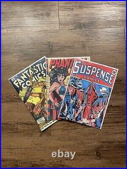 Three classic Golden Age Comics Quality Reprints! Suspense Comics
