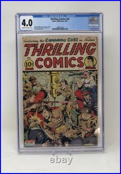 Thrilling Comics #43 CGC 4.0 (1944) Alex Schomburg Cover Golden Age Nazi WW2