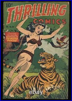 Thrilling Comics #58 VG+ 4.5 Golden Age Jungle! Alex Schomburg Cover 1947