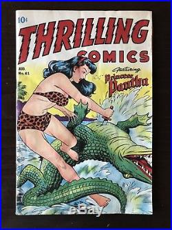 Thrilling Comics 61 Schomberg Cover Jungle Good Girl Art GGA Golden Age