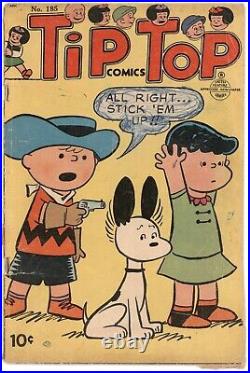 Tip Top Comics #185 (1954, United Features) Peanuts Cover Snoopy no centerfold