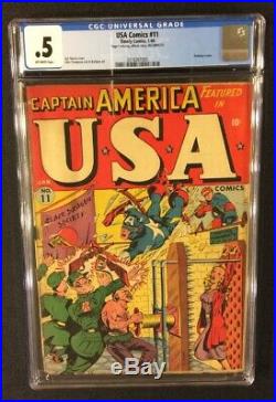 USA COMICS #11 CGC. 5 TIMELY 1944 Golden Age 10 Cent CAPTAIN AMERICA Syd Shores
