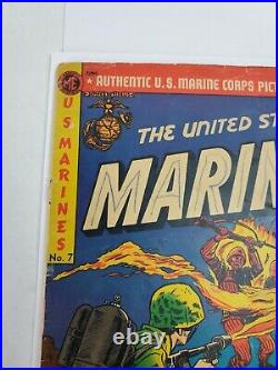 United States Marine #7 ME Comics 1952 Golden Age Brutal Flamethrower Cover