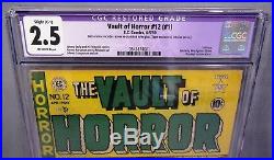 VAULT OF HORROR #12 (1st Pre-Code Horror Comic) CGC 2.5 GD+ EC 1950 Golden Age
