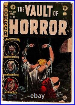 Vault Of Horror #39 FR 1.0 complete 1954 E. C. Pre-code horror bondage cover