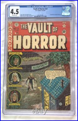 Vault of Horror #21 CGC 4.5 (EC 1951) Pre-code Horror Golden Age Skeleton Zombie