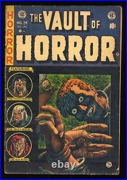Vault of Horror #34 VG- 3.5 (Restored) Johnny Craig Art! 1953! EC 1953