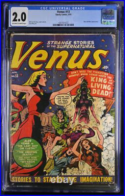 Venus #13, Golden Age Atlas/marvel Pre Code Horror, Good Girl Cover/art Cgc 2.0