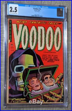 Voodoo #15 CGC 2.5 Farrell 5-6 1954 Rare Golden Age Horror GREAT COVER