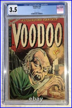 Voodoo #18 CGC 3.5 OWithWP (Farrell 1954) Pre-Code Golden Age Horror Scarce 1/14