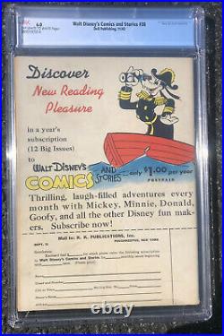 WALT DISNEY'S COMICS AND STORIES #38 1943 Fine CGC 6.0 Halloween Disney Vintage